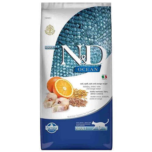 ND Düşük Tahıllı Balık Portakal Kedi Maması 10 Kg