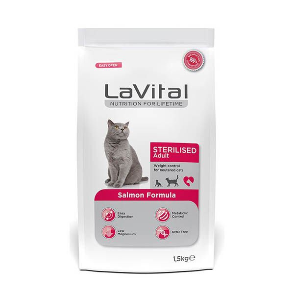 La Vital Somonlu Kısır Kedi Maması 12 Kg