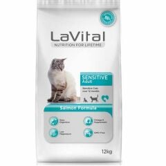 Lavital Sensitive Somonlu Yetişkin Kedi Maması 12 Kg