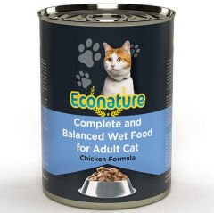 Eco Nature Chicken Soslu Parça Etli Tavuk Etli Kedi Yaş Maması 400 Gr