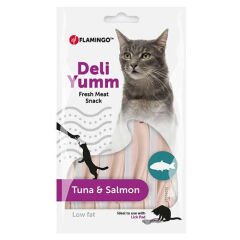 Flamingo Deli Yumm Ton Balıklı ve Somonlu Sıvı Kedi Ödülü 5x14 Gr