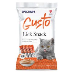 Spectrum Gusto Lick Snack Tavuk Etli Sıvı Kedi Ödülü 4x15 Gr