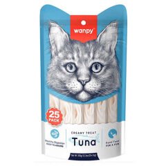 Wanpy Creamy Treat Ton Balıklı Likit Creamy Kedi Ödülü 25Li Paket (25 x 14 Gr)