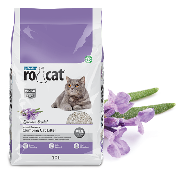 RoCat® W250 (0,5 mm – 2,5mm) Lavanta Kokulu Kedi Kumu 10 lt