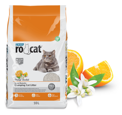 RoCat® W250 (0,5 mm – 2,5mm) Portakal Kokulu Kedi Kumu 10 lt