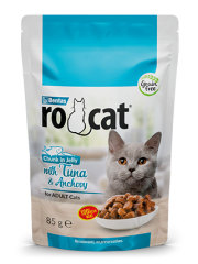 Rocat Yetişkin  Ton Balıklı & Hamsili  Jöle İçerisinde Parça Etli  85 g