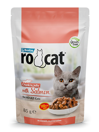 Rocat Yetişkin  Somonlu  Jöle İçerisinde Parça Etli  85 gr