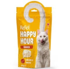 Happy Hour Choosy Tavuk Etli ve Peynir Seçici Kediler İçin Kedi Ödülü 60 Gr